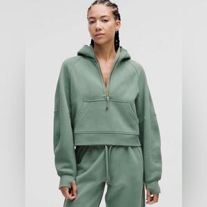 Lululemon Scuba Oversized Half-Zip Hoodie Crater Blue / Gold SIZE XS/S